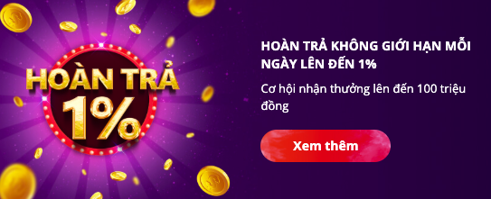 Cược càng nhiều – hoàn càng lớn. Hoàn trả 1% không giới hạn tại May88 Cược càng nhiều – hoàn càng lớn. Hoàn trả 1% không giới hạn tại May88